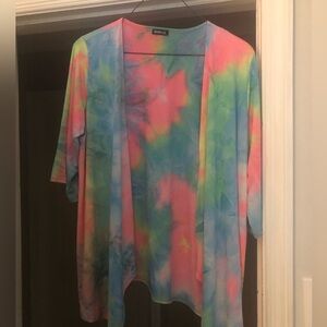 HEIMISH USA Colorful Tie-Dye Cardigan
